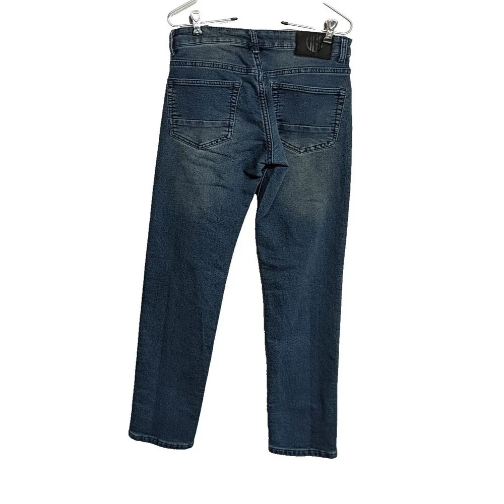 Vintage Genes Black VGB Jeans Men W28 L30 Slim Fit Dark Wash Blue - Picture 13 of 13